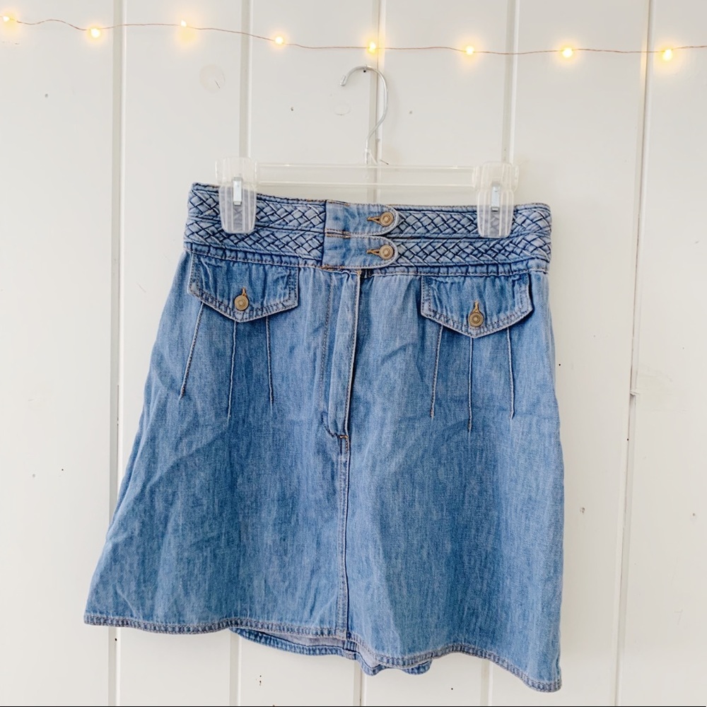 Free People Braided Baby Mini Skirt